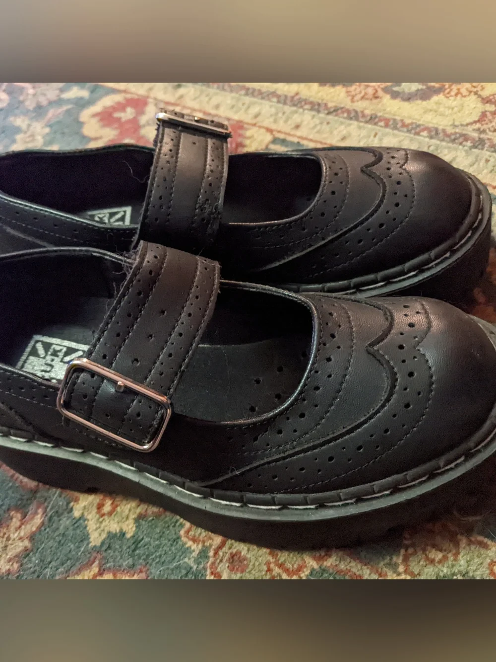 Black Double Decker Mary Jane Shoes